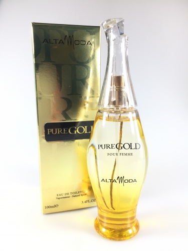 LUXUSNÍ DÁMSKÁ TOALETNÍ VODA: ALTA MODA - PURE GOLD 100ML (KVĚTINY, MED)