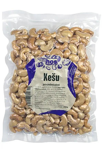 KEŠU JÁDRA PRAŽENÁ SOLENÁ 400G