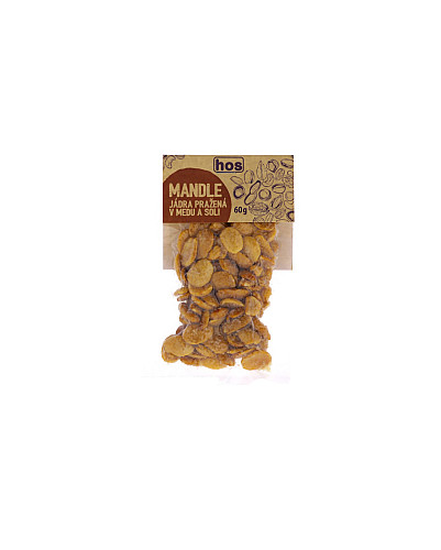 MANDLE – JÁDRA PRAŽENÁ V MEDU A SOLI 60G