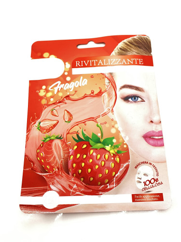SETABLU - JEDNORÁZOVÁ JAHODOVÁ MASKA ​​NA OBLIČEJ S VITAMINEM C - ITALSKÝ TRH