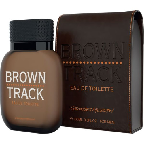 GEORGES MEZOTTI: BROWN TRACK 100ML - PÁNSKÁ TOALETNÍ VODA (RŮŽOVÝ PEPŘ, VANILKA)