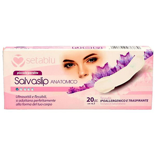 ANATOMICKÉ HYPOALERGENNÍ SLIPOVÉ VLOŽKY SETABLU 15,5CM (20KS) - ITALSKÝ TRH
