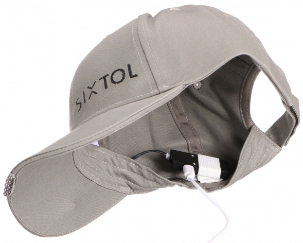 KŠILTOVKA S LED SVĚTLEM B-CAP 25LM, NABÍJECÍ, USB - ŠEDÁ