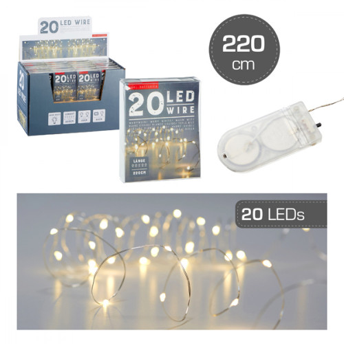 SVĚTELNÝ ŘETĚZ S 20 MIKROLED SVĚTÝLKY (220CM)