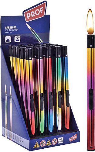 DLOUHÝ ZAPALOVAČ V METALICKÝCH BARVÁCH (21CM)