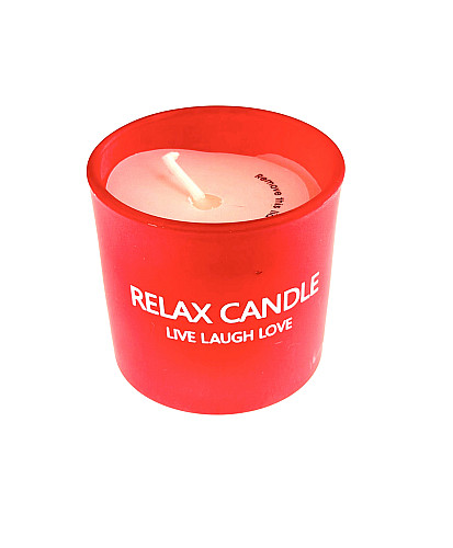 SVÍČKA PRO CHVÍLE RELAXACE V DESIGNOVÉM BAREVNÉM SKLE 50G. (RŮŽOVÁ)