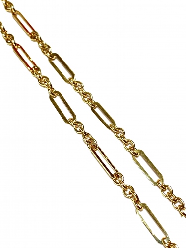 ELEGANTNÍ ZLATÝ NÁHRDELNÍK AU585/1000 VZOR FIGARO 6,30G (50CM)