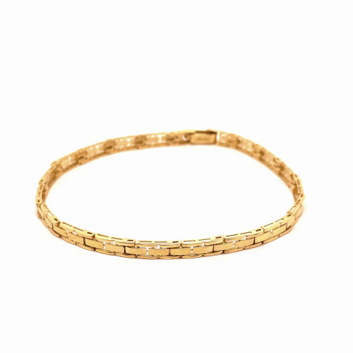 ELEGANTNÍ ZLATÝ NÁRAMEK AU585/1000 S HLADKÝM DESIGNEM 6,45G (19CM)