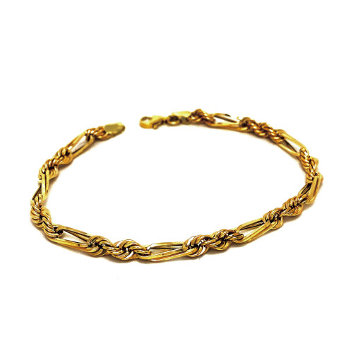 ZLATÝ NÁRAMEK AU585/1000 S TOČENÝM VZOREM 3,25G (19CM)