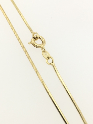 ŘETÍZEK KULATÝ HÁDEK S PEČLIVÝM GALVANIZOVÁNÍM V BARVĚ 14K ZL. (45CM)
