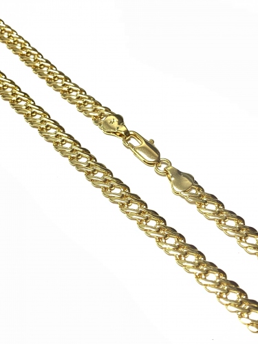 ŘETĚZ S LUXUSNÍM VZOREM V BARVĚ 14K ZLATA (49CM)