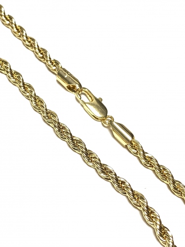 LUXUSNÍ MASIVNÍ NÁHRDELNÍK VZORU VALIS V BARVĚ 14K ZLATA (45CM)