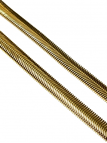 LUXUSNÍ NÁHRDELNÍK V DESIGNU HADÍHO VZORU V BARVĚ ZLATA (60CM)