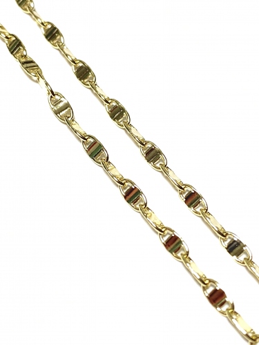 ŘETÍZEK V BARVĚ 14K ZLATA S LUXUSNÍM VZOREM (45CM)