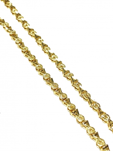 EXKLUZIVNÍ NÁHRDELNÍK V BARVĚ 14K ZLATA S LUXUSNÍM ZDOBENÍM (44CM)