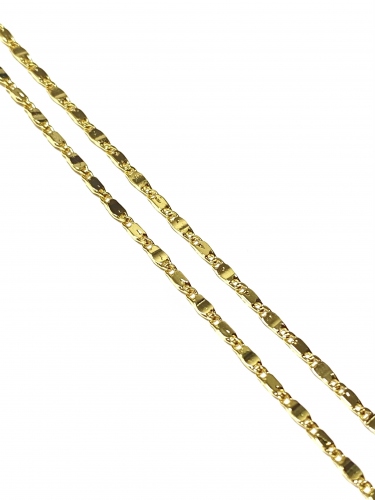 ŘETÍZEK V BARVĚ 14K ZLATA - VZOR VALENTINO (44CM)
