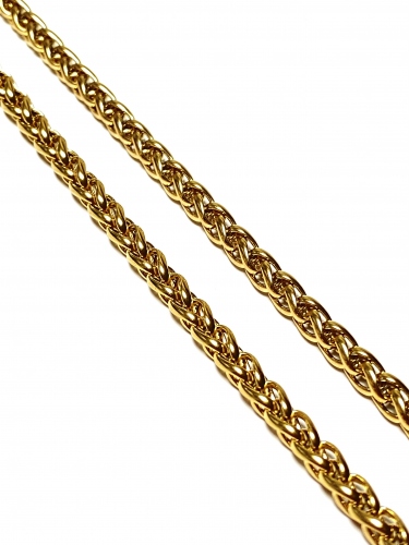 MASIVNÍ ŘETĚZ Z UŠLECHTILÉ OCELI V BARVĚ ZLATA (60CM)