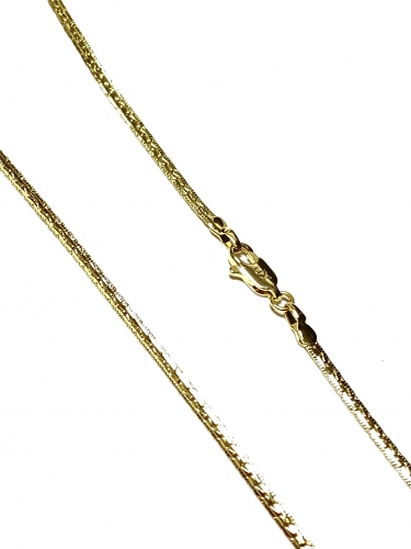 LUXUSNÍ ŘETÍZEK S BOČNÍM GRAVÍROVÁNÍM V BARVĚ 14K ZLATA (45CM)
