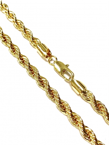 MASIVNÍ ŘETĚZ VZORU VALIS V BARVĚ 14K ZLATA (50CM)