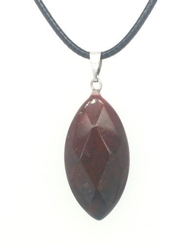 KAMENNÝ PŘÍVĚSEK (GOLDSTONE) VE TVARU MARKÝZ NA ŠŇŮRCE (44-48CM)