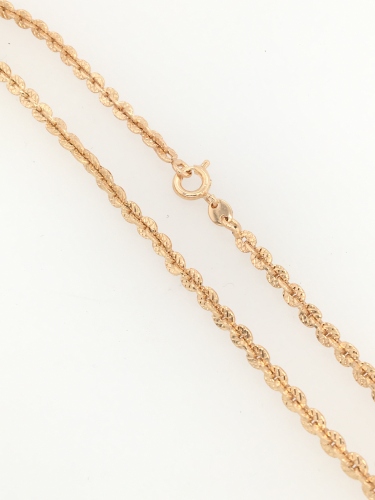 LUXUSNÍ A NÁPADITÝ ŘETÍZEK V BARVĚ 18K ZLATA (59CM)