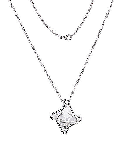 NÁHRDELNÍK S PŘÍVĚSKEM VZORU HVĚZDY S ČIRÝM KRYSTALEM SWAROVSKI