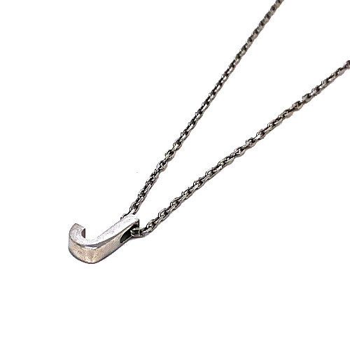 STŘÍBRNÝ NÁHRDELNÍK AG925/1000 SE ZAVĚŠENÝM PÍSMENEM - J (45 - 50 CM)