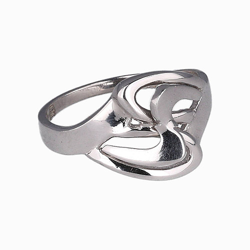 STŘÍBRNÝ PRSTEN AG925/1000 S VÝRAZNOU PROPLÉTANOU OZDOBOU