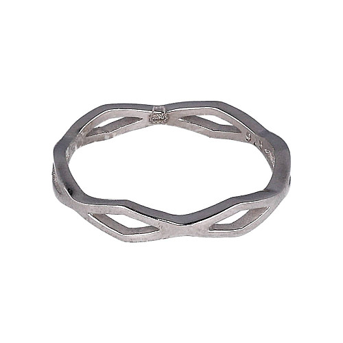 STŘÍBRNÝ PRSTEN AG925/1000 S PROPLÉTANÝM VZOREM (RHODIOVANÝ)