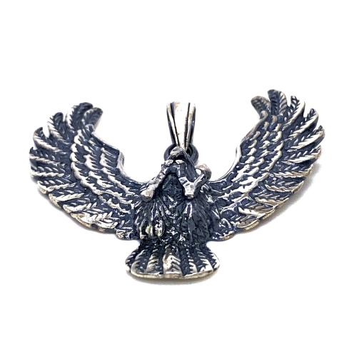 STŘÍBRNÝ PŘÍVĚSEK AG925/1000 OREL S ROZTAŽENÝMI KŘÍDLY 11,60G (3,7 X 4,5CM)