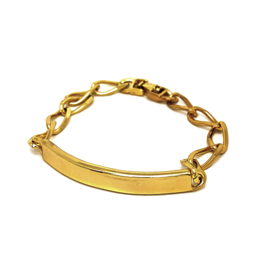 UNISEX NÁRAMEK S VELKÝMI OKY A LESKLOU HLADKOU DESTIČKOU (19CM, TL. 0,7CM)