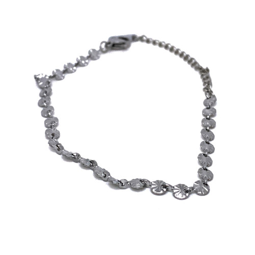 NÁRAMEK S DROBNÝMI GRAVÍROVANÝMI PENÍZKY - UŠLECHTILÁ OCEL (16,5CM - 21CM)