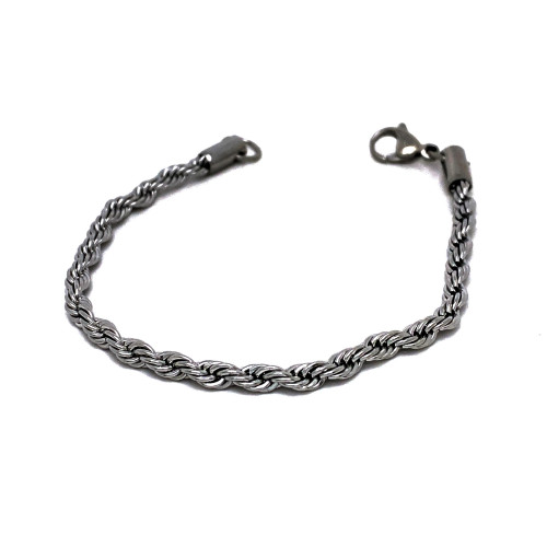 NADČASOVÝ NÁRAMEK VZORU VALIS Z UŠLECHTILÉ OCELI (18,5CM)