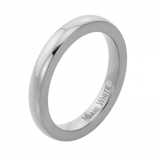 PRSTEN CARINA V LESKLÉM PROVEDENÍ (UŠLECHTILÁ OCEL) - MIAMI WHITE, NĚM. KVALITA