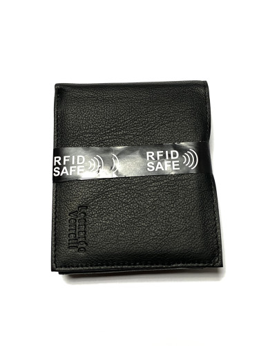 PÁNSKÁ PENĚŽENKA Z PRAVÉ KŮŽE (RFID OCHRANA) - NĚMECKÁ KVALITA (ČERNÁ)