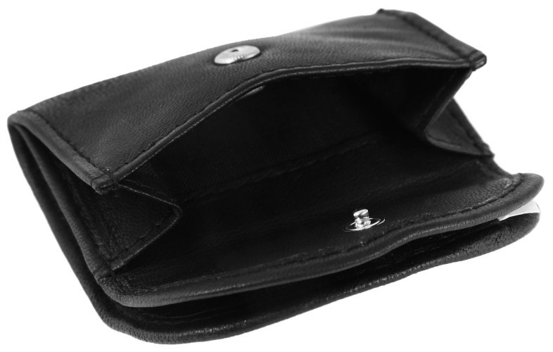 CESTOVNÍ MINI PENĚŽENKA EXCELLANC Z PRAVÉ HLADKÉ KŮŽE (ČERNÁ) - NĚMECKÁ KVALITA