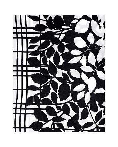 DÁMSKÝ HEDVÁBNÝ ŠÁTEK S ŠIK VZOREM LISTŮ (53CM X 53CM) - TRENDY PAŘÍŽE