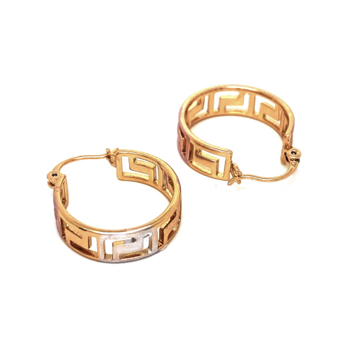 ELEGANTNÍ NÁUŠNICE S PROŘEZÁVANÝMI VZORY V BARVĚ 18K ZLATA (2,2CM)