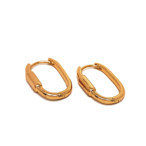 DESIGNOVÉ DÁMSKÉ NÁUŠNICE V BARVĚ 18K ZLATA VE VZORU UPÍNACÍ KARABINY (2CM)