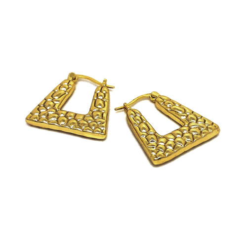 STYLOVÉ DÁMSKÉ NÁUŠNICE V TÓNU 14K ZLATA  (2,5CM)