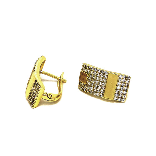 LUXUSNÍ DÁMSKÉ NÁUŠNICE V TÓNU 14K ZLATA S EXKLUZIVNÍM DESIGNEM (1,6CM)