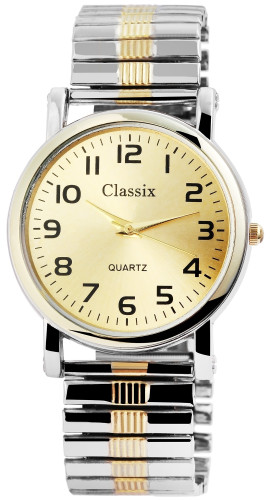 PÁNSKÉ HODINKY CLASSIXX SE STAHOVACÍM NÁRAMKEM Z UŠLECH. OCELI - QUARTZ. STROJEK
