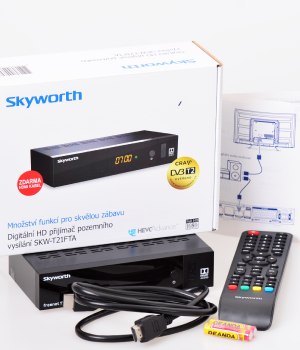 DVB-T2 DIGITÁLNÍ HD PŘÍJÍMAČ SKYWORTH SKW-T21FTA