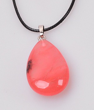 KAMENNÝ PŘÍVĚSEK VE TVARU KAPKY - CHERRY QUARTZ